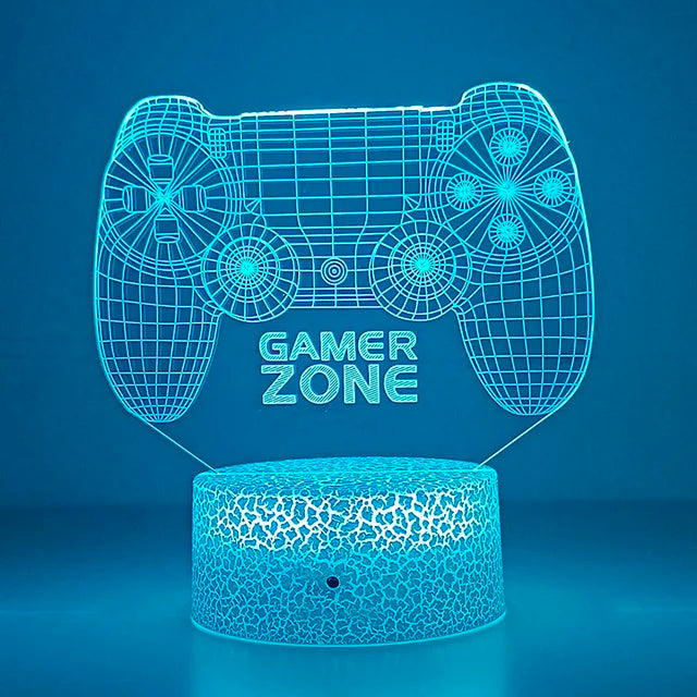 3D led lamp Gaming room light Games NightLight Gaming Table Lamp for Children Headphones Game Zone Lights Home Decor Gift