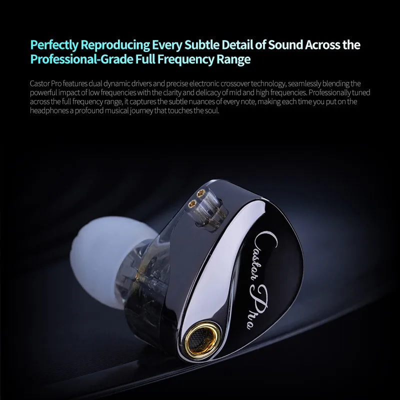KZ Castor PRO 2DD Dynamic in Ear Earphones High-end
