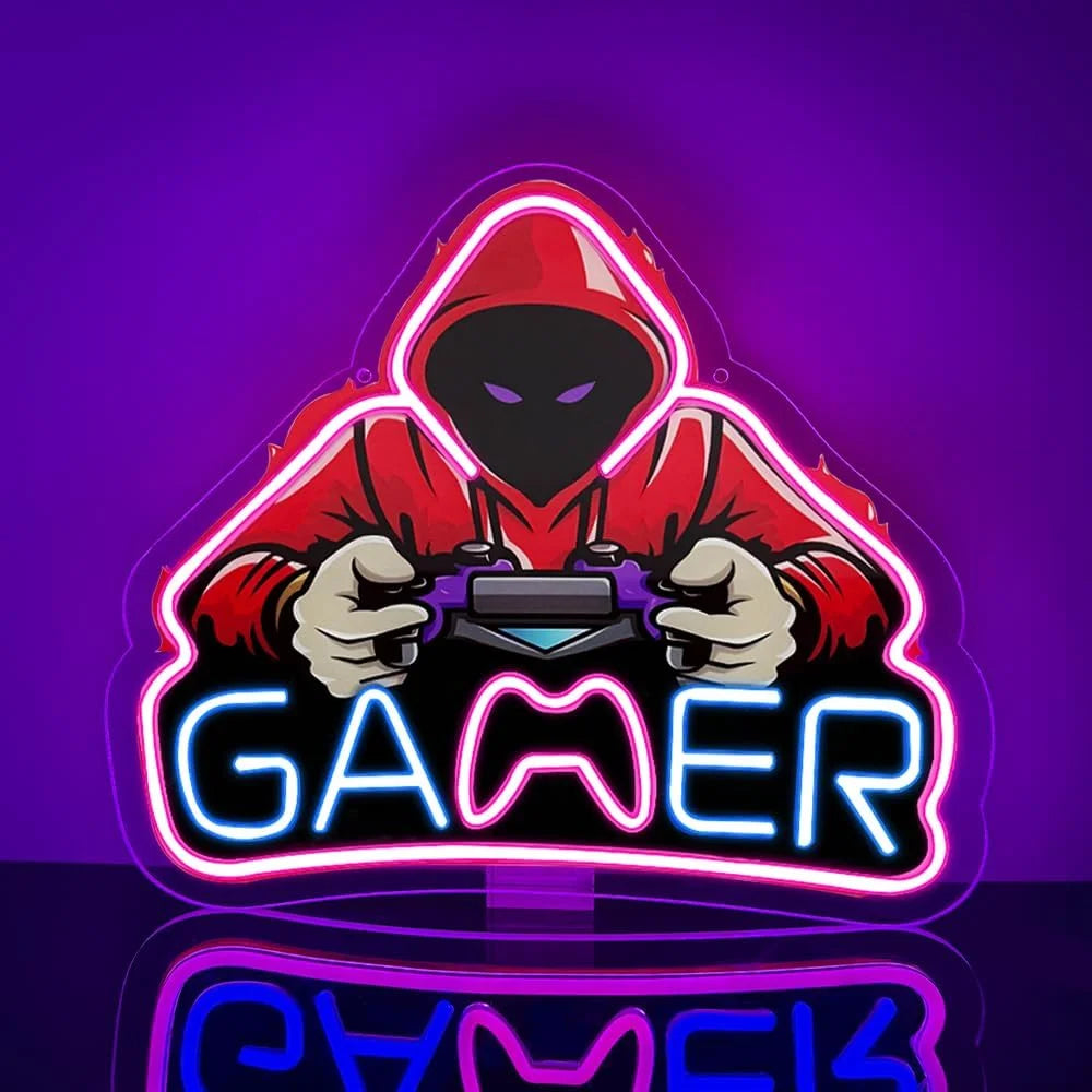game controller neon sign gamer room decoration, led game neon sign game wall decoration best gamer gift for boys chirstams gift