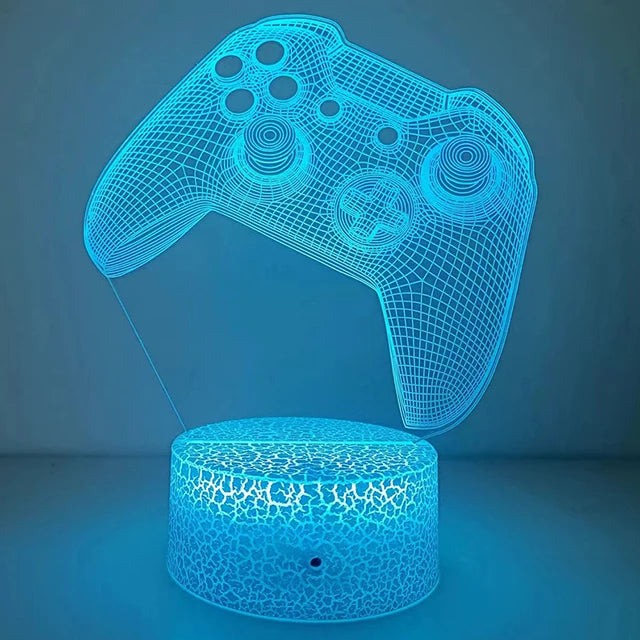 3D led lamp Gaming room light Games NightLight Gaming Table Lamp for Children Headphones Game Zone Lights Home Decor Gift