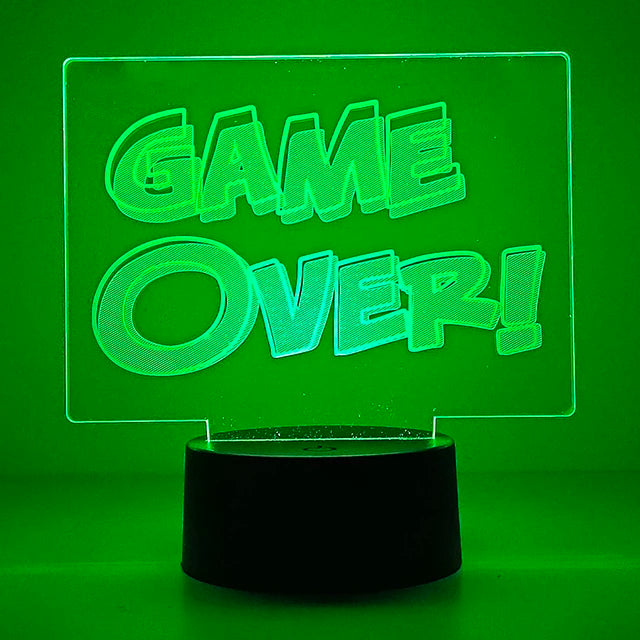 3D led lamp Gaming room light Games NightLight Gaming Table Lamp for Children Headphones Game Zone Lights Home Decor Gift