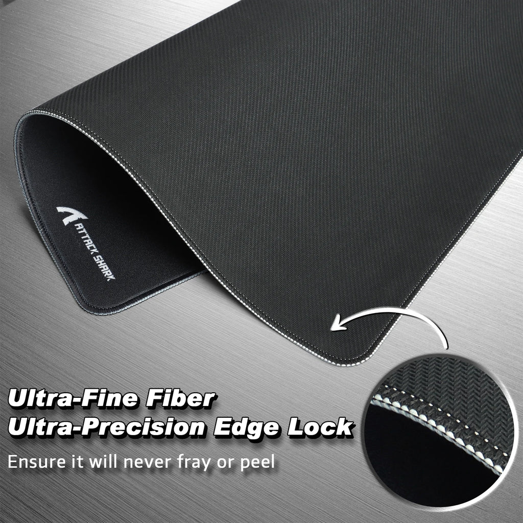 ATTACK SHARK CM02 Large eSport Gaming Mousepad, 450x400x4 MM, Textured Smooth Surface, Non-Slip Rubber Base, Micro-Knit Edges