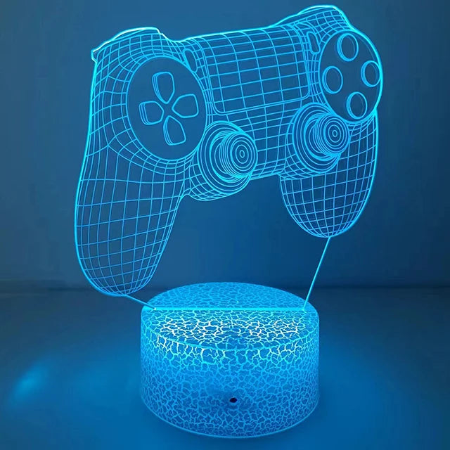 3D led lamp Gaming room light Games NightLight Gaming Table Lamp for Children Headphones Game Zone Lights Home Decor Gift