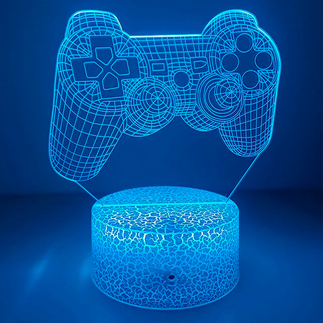 3D led lamp Gaming room light Games NightLight Gaming Table Lamp for Children Headphones Game Zone Lights Home Decor Gift