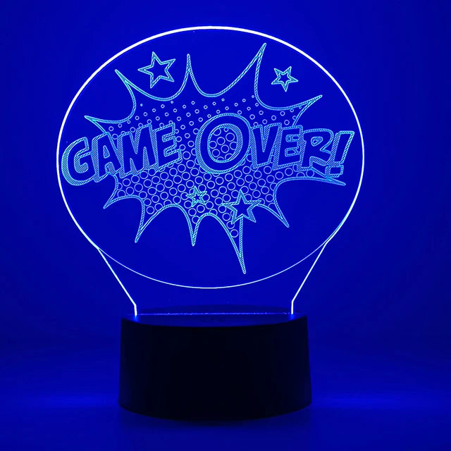 3D led lamp Gaming room light Games NightLight Gaming Table Lamp for Children Headphones Game Zone Lights Home Decor Gift