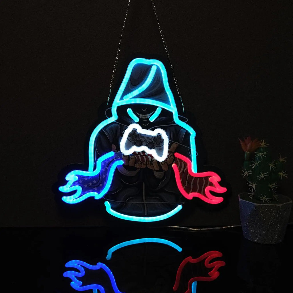 game controller neon sign gamer room decoration, led game neon sign game wall decoration best gamer gift for boys chirstams gift