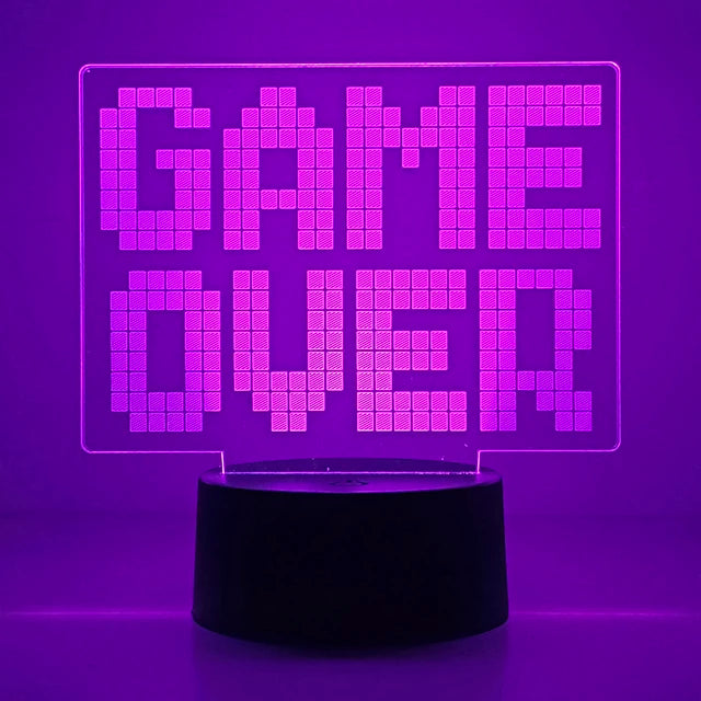 3D led lamp Gaming room light Games NightLight Gaming Table Lamp for Children Headphones Game Zone Lights Home Decor Gift