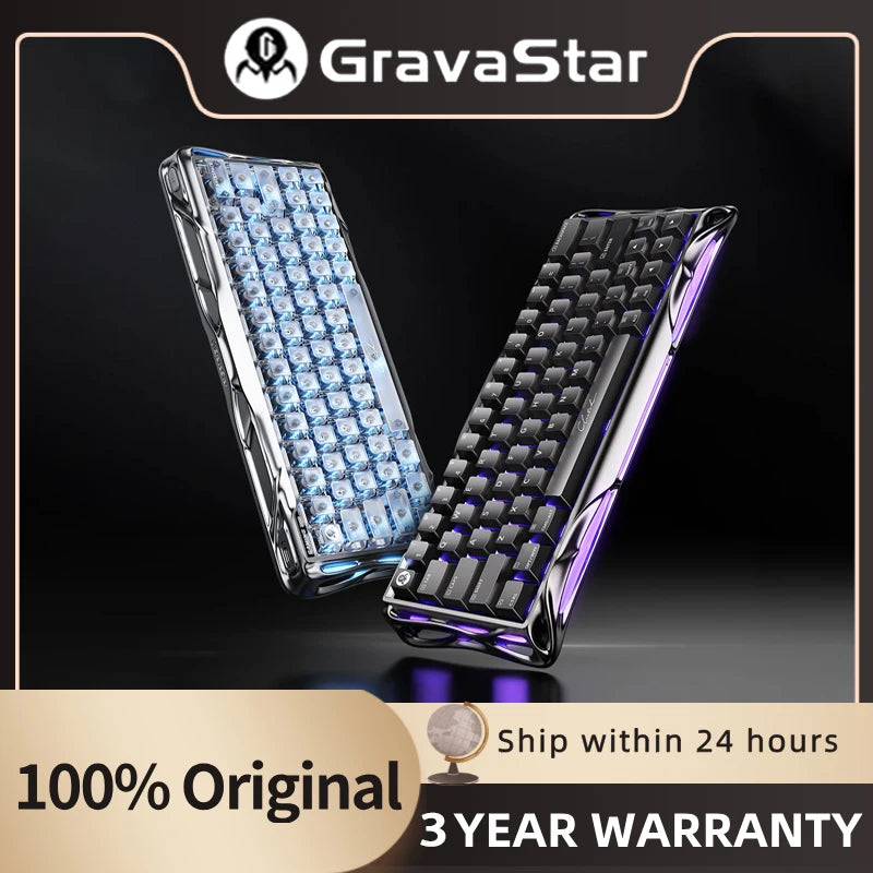Gravastar V60 Pro Magnetic Gaming Keyboard, UFO Magnetic Switches, Wired 8000Hz Polling Rate, RGB Backlit, 60% Compact