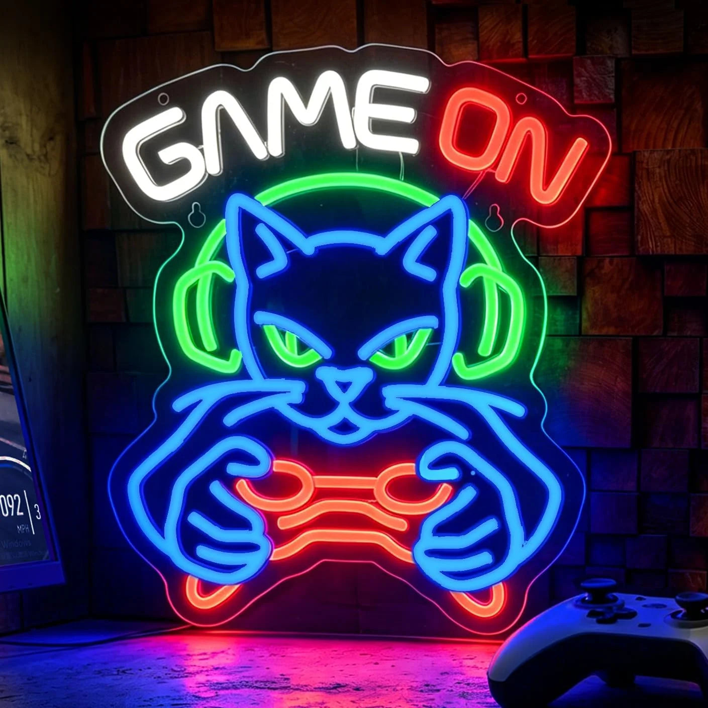 game controller neon sign gamer room decoration, led game neon sign game wall decoration best gamer gift for boys chirstams gift