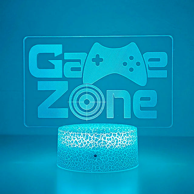 3D led lamp Gaming room light Games NightLight Gaming Table Lamp for Children Headphones Game Zone Lights Home Decor Gift