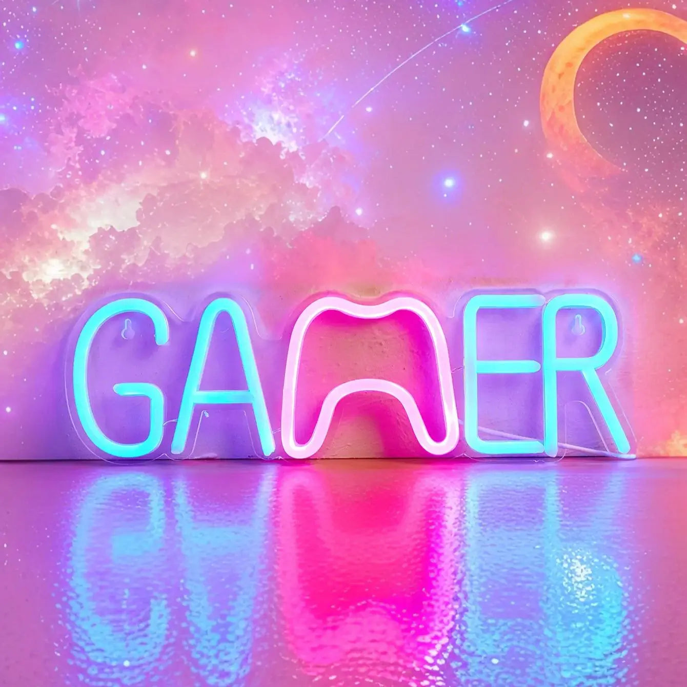 Chi-buy LED Neon Gamer Gamepad USB Powered Neon Signs Decor Lamp Signs Birthday Gift Wall Art For Bedroom Room Bar Shop