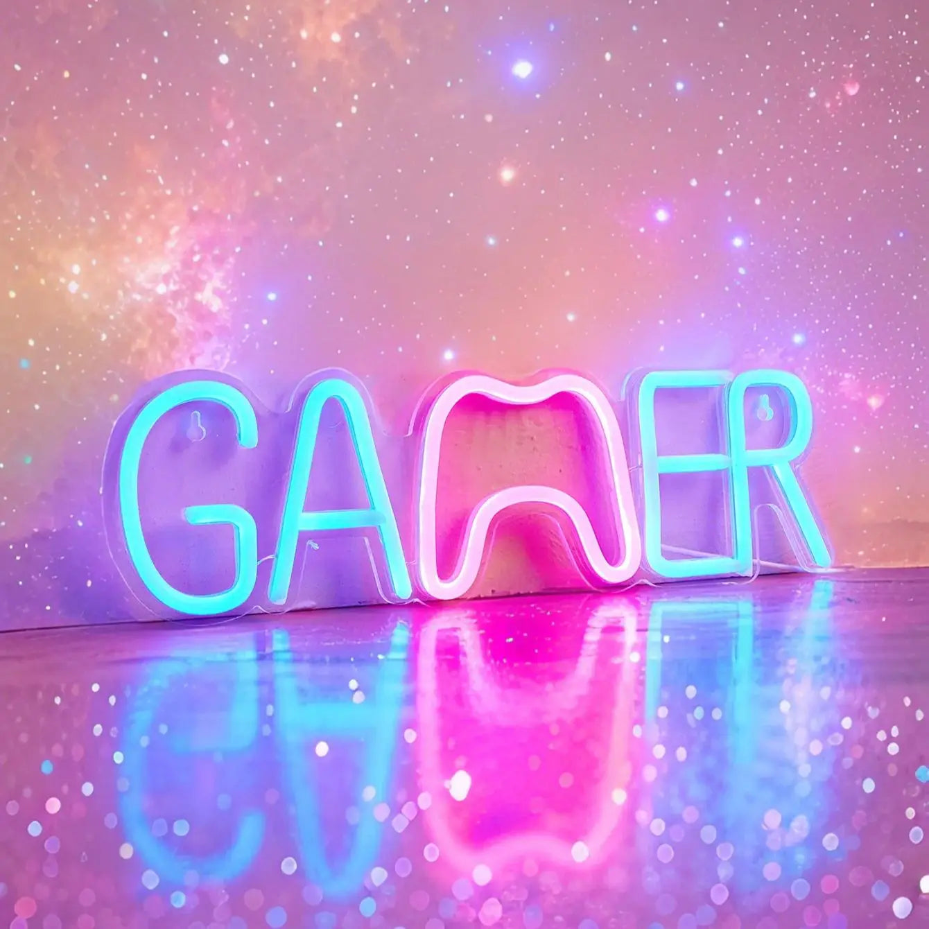 Chi-buy LED Neon Gamer Gamepad USB Powered Neon Signs Decor Lamp Signs Birthday Gift Wall Art For Bedroom Room Bar Shop