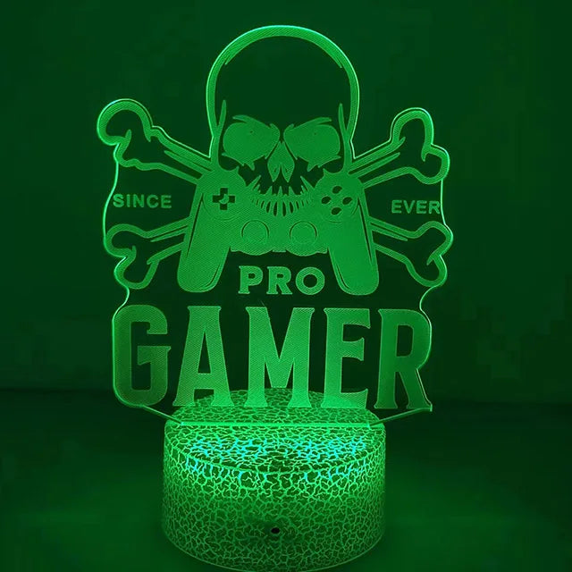 3D led lamp Gaming room light Games NightLight Gaming Table Lamp for Children Headphones Game Zone Lights Home Decor Gift