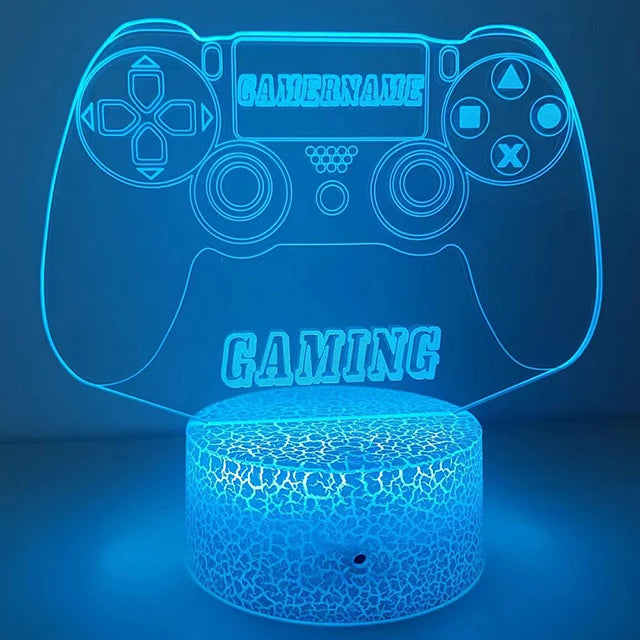 3D led lamp Gaming room light Games NightLight Gaming Table Lamp for Children Headphones Game Zone Lights Home Decor Gift
