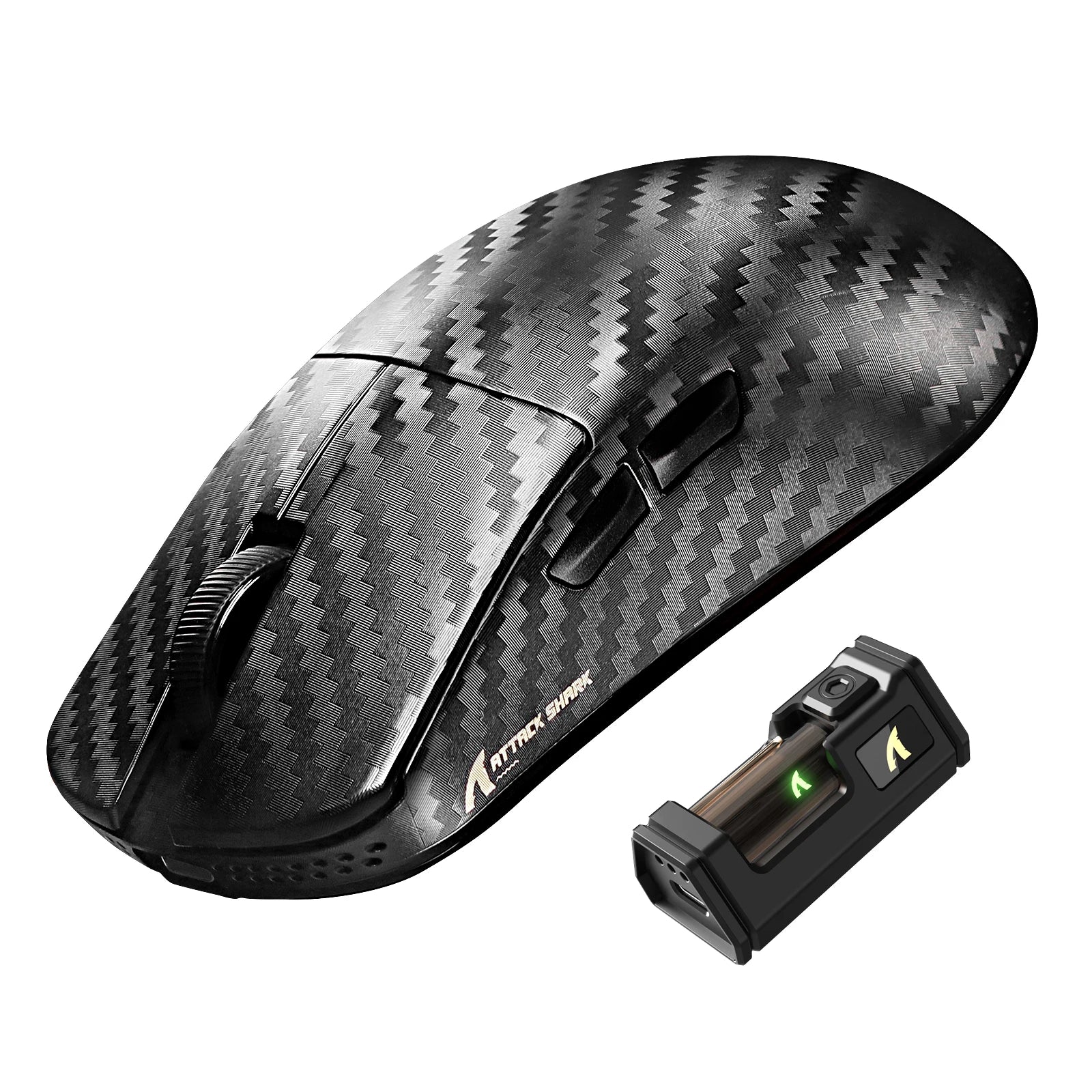 Mouse Gamer Sem Fio ATTACK SHARK R11 ULTRA (Fibra de Carbono), 8000Hz, PAW3950MAX