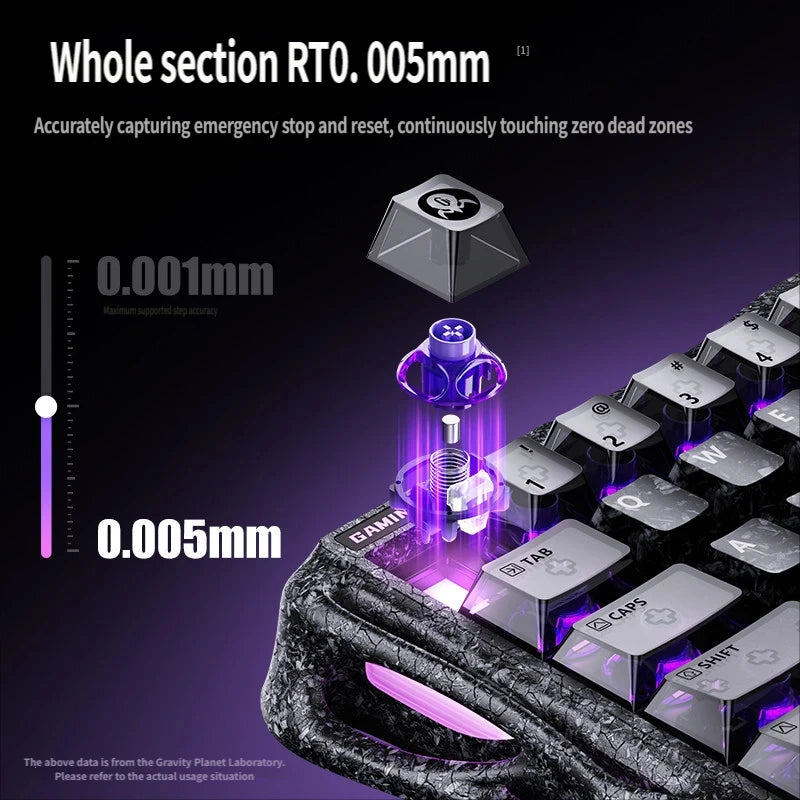 Gravastar V60 Pro Magnetic Gaming Keyboard, UFO Magnetic Switches, Wired 8000Hz Polling Rate, RGB Backlit, 60% Compact