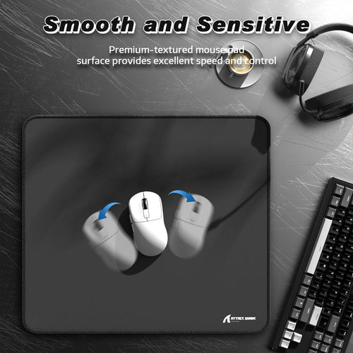 ATTACK SHARK CM02 Large eSport Gaming Mousepad, 450x400x4 MM, Textured Smooth Surface, Non-Slip Rubber Base, Micro-Knit Edges