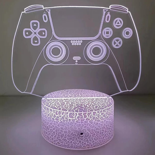 3D led lamp Gaming room light Games NightLight Gaming Table Lamp for Children Headphones Game Zone Lights Home Decor Gift